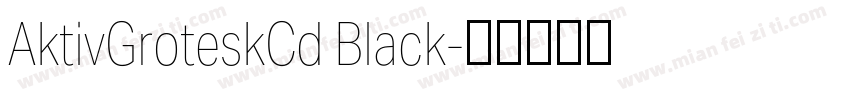 AktivGroteskCd Black字体转换